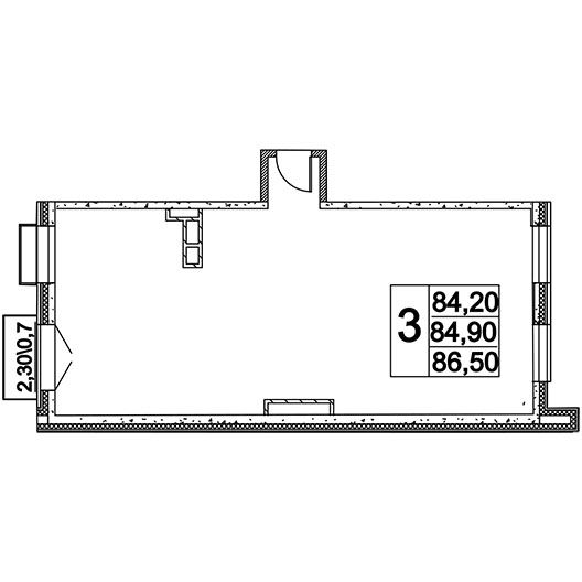 3-комнатная квартира 84.00 кв.м. в Останкинском