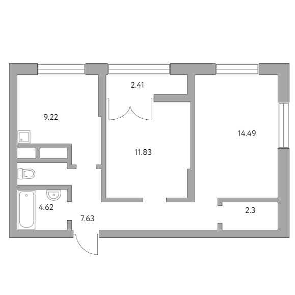 2-комнатная квартира 52.50 кв.м. в Балашихе