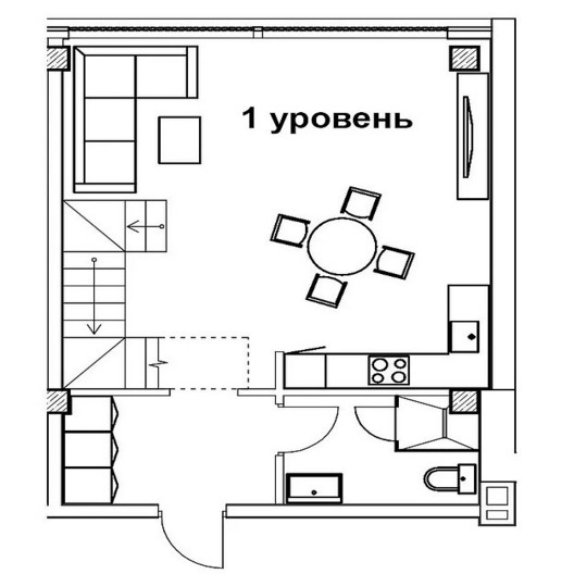 1-комнатная квартира 104.60 кв.м. в Коптево