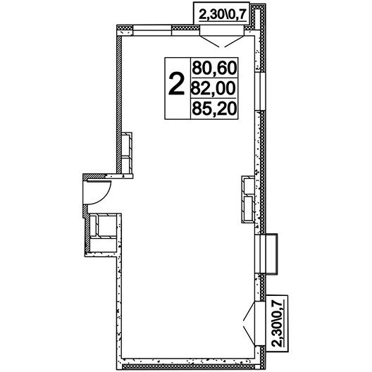 2-комнатная квартира 80.60 кв.м. в Останкинском