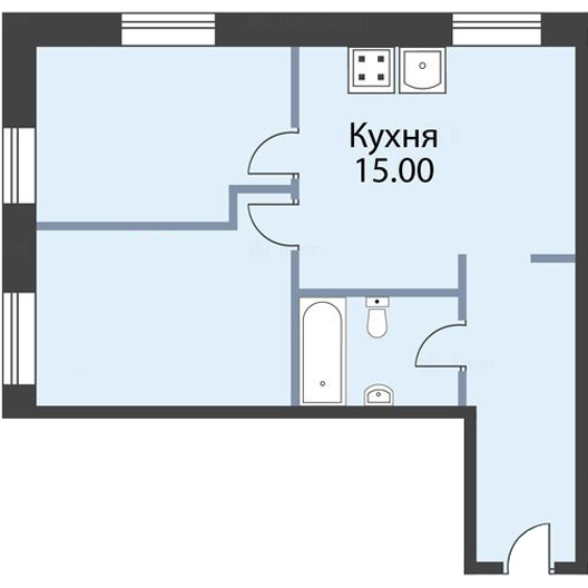 3-комнатная квартира 61.30 кв.м. в Басманном