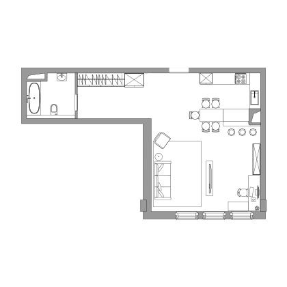 2-комнатная квартира 52.30 кв.м. в Басманном