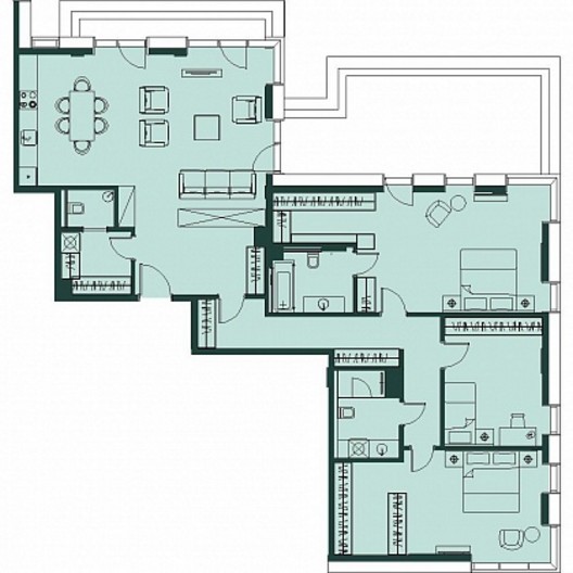 4-комнатная квартира 148.90 кв.м. в Беговом