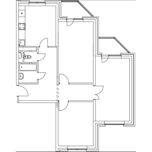 3-комнатная квартира 84.01 кв.м. в Воскресенском